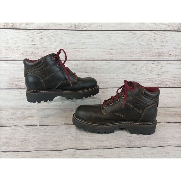 Vintage American Eagle Womens Lug Sole Boots Size 7 Brown - Picture 2 of 9